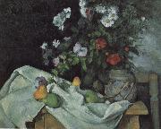 Paul Cezanne Still Life with Flowers and Fruit Sweden oil painting artist